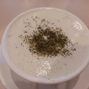 Cold Cucumber Soup - bowl.