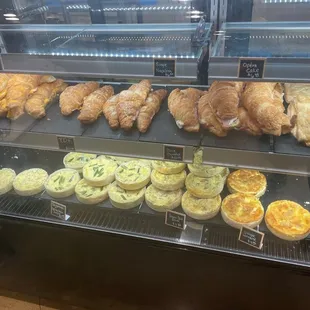 Delicious quiches, pastries, sandwiches, etc.