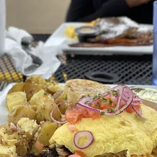 Salmon Build Your Own Omelet