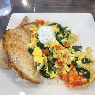 Herb Goat Cheese Scramble
