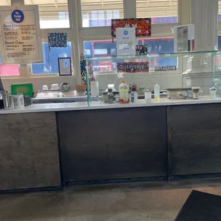 a view of the counter area