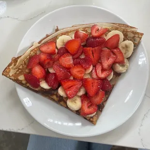 Nutella strawberry banana crepe!