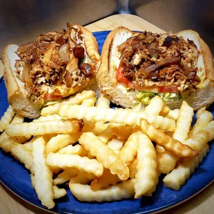 Chicken Cheesesteak with French Fries
