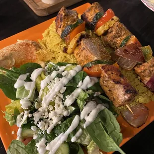 Salmon Kabob Plate