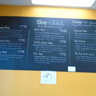 Wraps menu - where&apos;s the chicken, beef, and tuna?