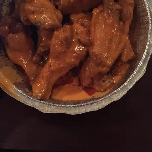 Wings with a lot of sauce