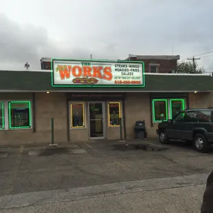 Grabbing some amazing hoagies...