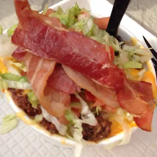 Bacon cheese burger Mac n cheese. It almost taste like it should have been a taco. I like the pot roast one better, for sure!