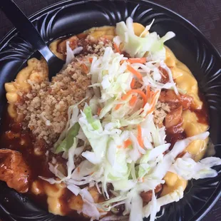 Barbecue chicken mac and cheese