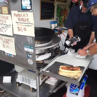 Kitchen is a bit larger than a big hot plate