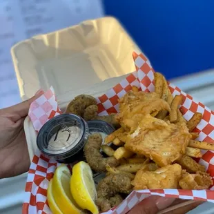 Halibut &amp; Shrimp Combo