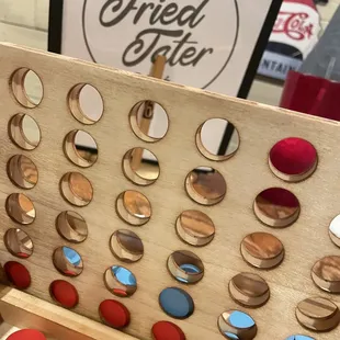 This place has a connect four game on the table to keep you entertained a while. Worth the wait!!!!