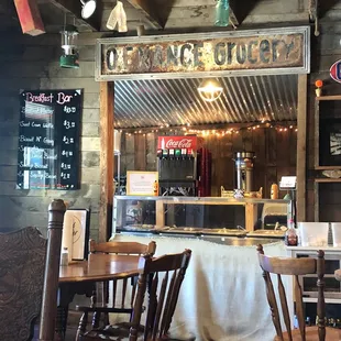 the interior of the restaurant