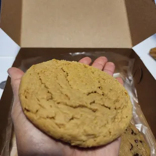 Sizable cookie as big as my hand