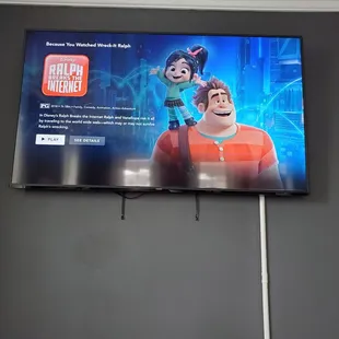 Netflix with kids movies and play area
