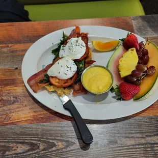 Eggs Florentine Benedict.