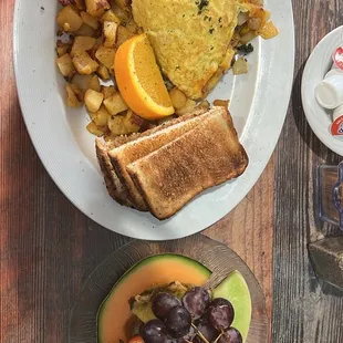 Spanish Omelette and Fruit Side