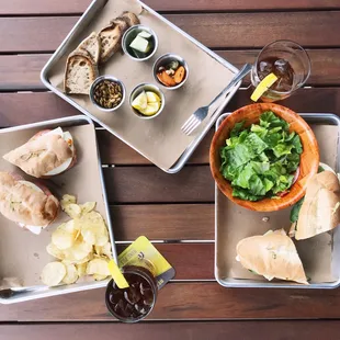 Salads, sandwiches, and appetizers available.