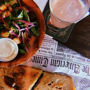 Smoked Turkey Sandwich &amp; Caesar salad