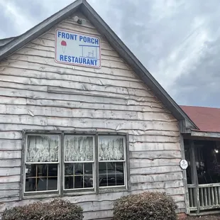 the front of the restaurant