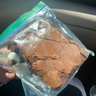 The biggest brownie I have ever seen! Lol boy is it good!