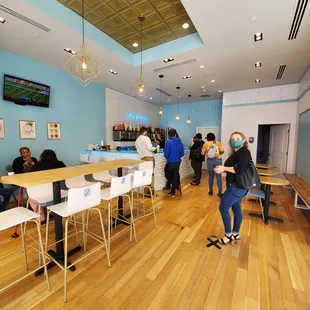 Inside . love the wooden floor.