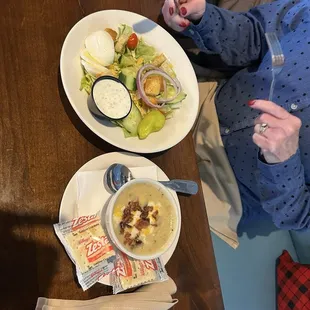 Half soup/half salad