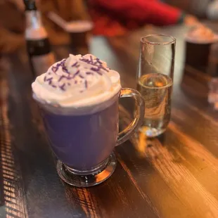 Ube hot chocolate