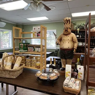 a display of various foods