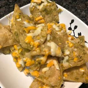 I made chilaquiles with their fried tortilla chips and chile verde salsa