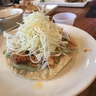 Chicken Tinga Tostada