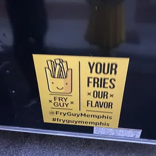 a sticker on the door of a restaurant