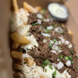 The Mexican birria loaded crispy fry box