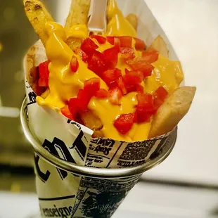 Queso Salsa and red pepper
