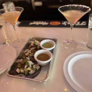 Desert Rose Cocktail and Bison Asada Tacos