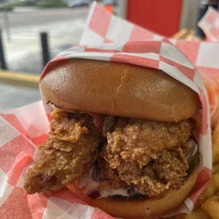 fried chicken sando