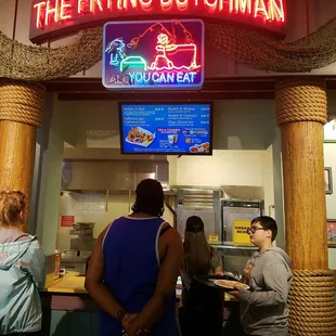 people at the counter