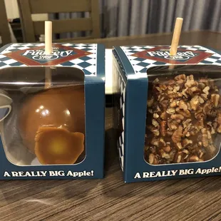 Caramel Apple (left) and Premium Caramel Apple (right)