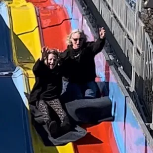 Never too old to slide;)