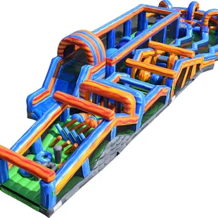 That is a lot of obstacle's and one fun challenge! The Mega Obstacle Course is actually 4 pieces attached together. Giant Fun!