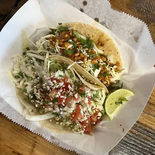 Buffalo Chicken Tacos &amp; Thai Chicken Taco