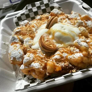 Grandma cookie funnel cake