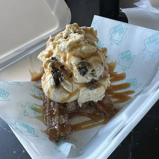 Truro Sundae: Cookies and cream ice cream with caramel syrup