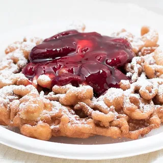 Funnel Cake with Fruit