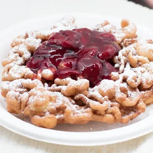Funnel with strawberries