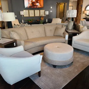 Tousley curved sofa &amp; Brockton Chairs