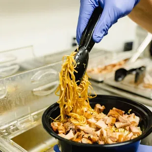 a person preparing food