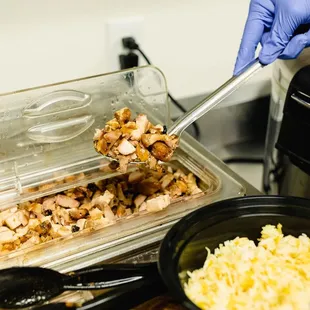 a person preparing food