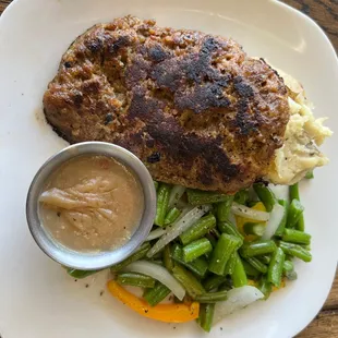 Meatloaf and taters
