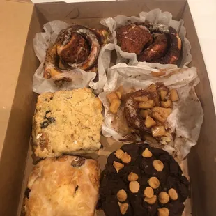 Scones, cinnamon rolls, cookies
